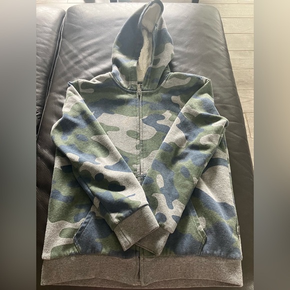 Eddie Bauer Green and Blue Camouflage Kids Jacket - Picture 1 of 4